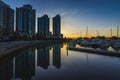 Quayside Marina at Sunrise Royalty Free Stock Photo