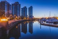 Quayside Marina before Sunrise Royalty Free Stock Photo