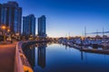 Quayside Marina before Sunrise Royalty Free Stock Photo