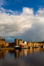 The Quayside in Port of Leith, the historic district of Edinburgh City Royalty Free Stock Photo