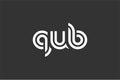 QUB Creative Unique Modern Letter Logo Design. Elegant Monogram Logo Design with Decorative Elements and Typography Royalty Free Stock Photo