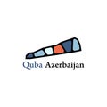 Quba Ciy Highlighted on Azerbaijan Map, Map of Azerbaijan Element Illustration Template Design