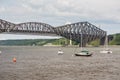 Quebec Bridge - longest cantilever bridge in the world. Royalty Free Stock Photo