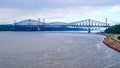 Quebec Bridge over the St. Lawrence River Royalty Free Stock Photo