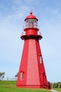 Quebec; Canada- june 25 2018 : the lighthouse of La Martre in Gaspesie Royalty Free Stock Photo