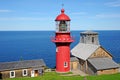 Quebec; Canada- june 25 2018 : lighthouse of Pointe a la Renommee in Gaspesie Royalty Free Stock Photo