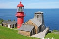 Quebec; Canada- june 25 2018 : lighthouse of Pointe a la Renommee in Gaspesie Royalty Free Stock Photo