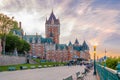 View at the Chateau of Frontenac from Dufferin terrasse in Quebec - Canada