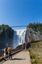 Group at Bottom of Montmorency Falls Royalty Free Stock Photo