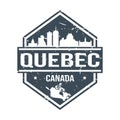 Quebec Canada Travel Stamp. Icon Skyline City Design Vector.