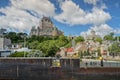 Quebec city as seen from Quebec Levis ferry Royalty Free Stock Photo