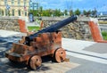 Artillery cannon preserved in Quebec City,