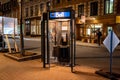 QUEBEC CITY, CANADA - MAY 18, 2018: Telephone booth in Quebec City. Royalty Free Stock Photo