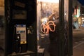 QUEBEC CITY, CANADA - MAY 18, 2018: Telephone booth in Quebec City. Royalty Free Stock Photo