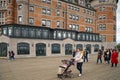 Quebec city, Canada september 23, 2018: sightseers and tourists enjoy a leisurely stroll along Terrasse Dufferin in