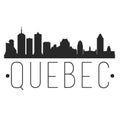 Quebec City Canada Skyline. Silhouette City. Design Vector. Famous Monuments.