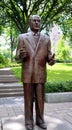 Statue of Rene Levesque was a reporter, a minister of the government of Quebec,