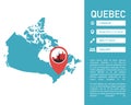 Quebec City map vector infographics template