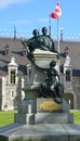 Detail of the monument of the 22e Bataillon Royalty Free Stock Photo