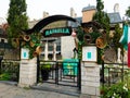 Entrance to the Rafaella Restaurant at 32 MarchÃ©-Champlain Street in the Petit-Champlain old town sector