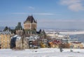 Quebec City Skyline in the Snow