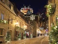 Quebec City skyline in winter,