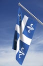 Quebec flag with clipping path Royalty Free Stock Photo