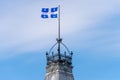 Quebec Flag in Quebec City Royalty Free Stock Photo