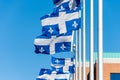 Quebec Flags in Quebec City Royalty Free Stock Photo