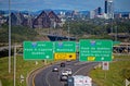 Highway Scene With Quebec City In The Background Royalty Free Stock Photo