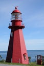 Quebec, the lighthouse of La Martre in Gaspesie Royalty Free Stock Photo