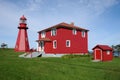 Quebec, the lighthouse of La Martre in Gaspesie Royalty Free Stock Photo
