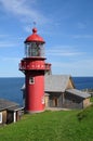 Quebec, the lighthouse of Pointe a la Renommee in Gaspesie Royalty Free Stock Photo