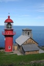Quebec, the lighthouse of Pointe a la Renommee in Gaspesie Royalty Free Stock Photo
