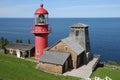 Quebec, the lighthouse of Pointe a la Renommee in Gaspesie Royalty Free Stock Photo