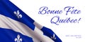 Quebec National Day vector banner design template