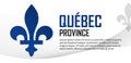 Quebec province of Canada emblem vertical banner Royalty Free Stock Photo