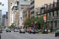 Quebec, Sherbrooke ouest street in Montreal Royalty Free Stock Photo