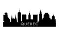 Quebec skyline silhouette.