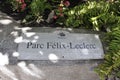 Quebec, 28th June: Plaque of Park Felix Leclerc from Rue du Champlain in Old Quebec City in Canada