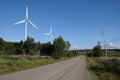 Quebec, wind generator in Cap Chat in Gaspesie Royalty Free Stock Photo