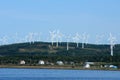 Quebec, wind generator in Cap Chat in Gaspesie Royalty Free Stock Photo