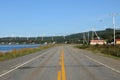 Quebec, wind generator in Cap Chat in Gaspesie Royalty Free Stock Photo