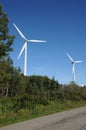 Quebec, wind generator in Cap Chat in Gaspesie Royalty Free Stock Photo