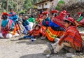 Quechua family in a village in the Andes, Ollantaytambo, Peru Royalty Free Stock Photo