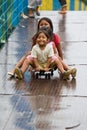 Quechua girl friends having fun.