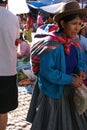 Quechua Indian women bargain and sell