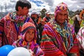 Quechua native men from Peru in traditional costumes