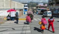 Quechua woman in traditional cloth in Huaraz