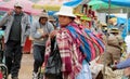 Quechua woman in traditional cloth at the market Royalty Free Stock Photo